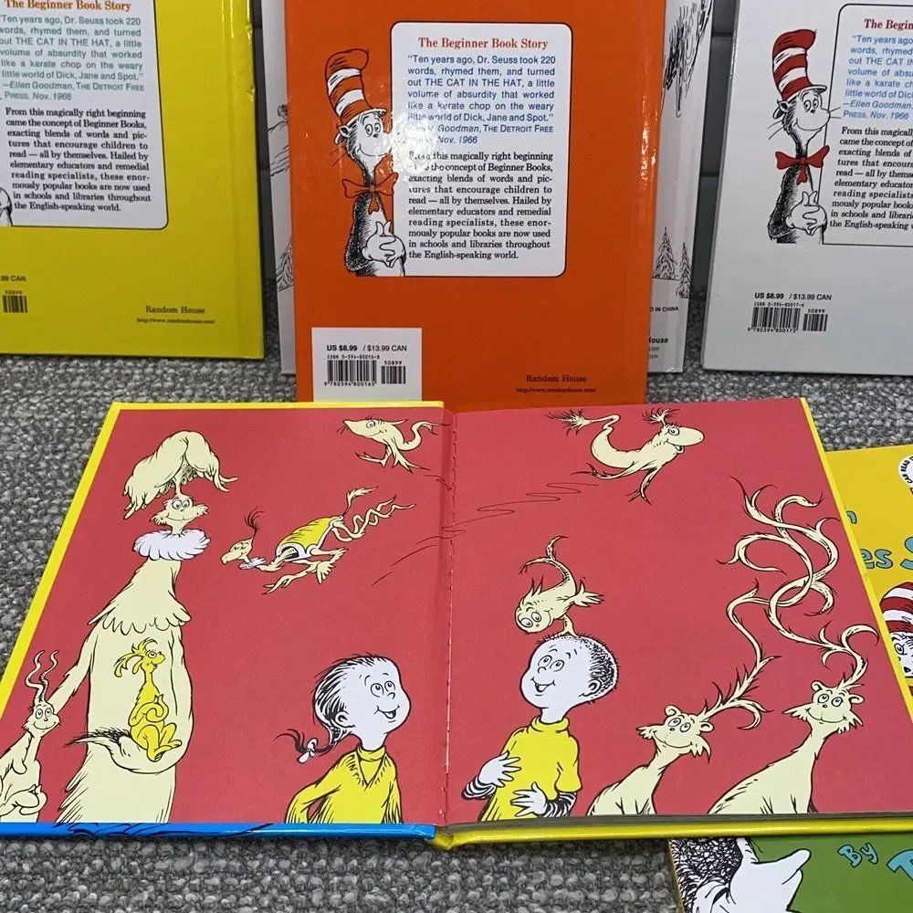 Set‎ Of 7 Dr Seuss Books Hardcover Literacy Reading Fun Classroom Homeschool